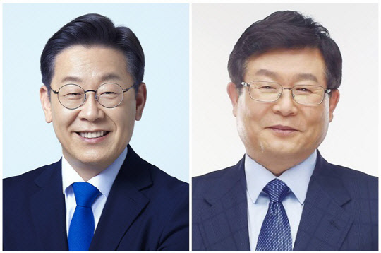 이재명(왼쪽) 더불어민주당 대표와 설훈 민주당 의원. <민주당, 설훈 의원실 제공>